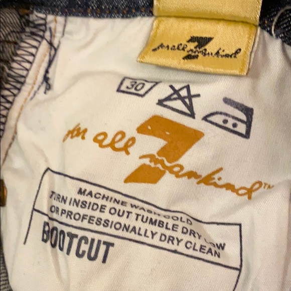 7 for all mankind size 29 Swarovski accent on back - Picture 7 of 7